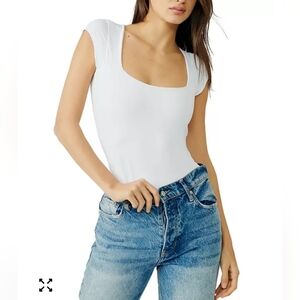 ❤️ FREE PEOPLE SQUARE EYES BODYSUIT, LARGE